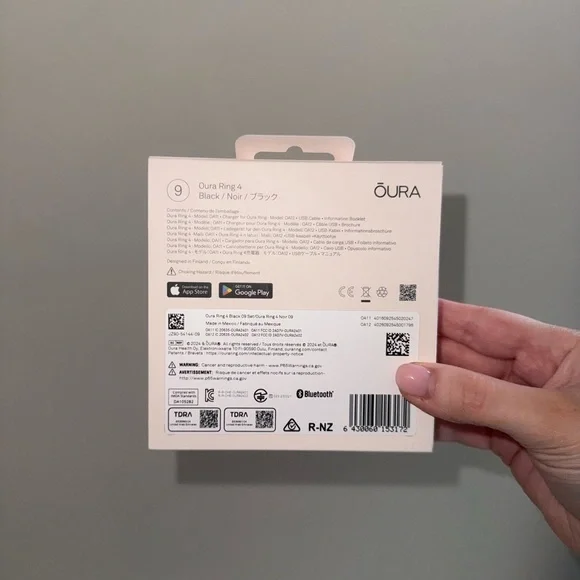 Oura Ring Gen 4 Horizon Black Smart Ring Size 9 NWT - Picture 3 of 9